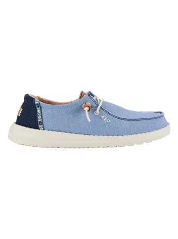 Hey Dude Slipper "Wendy Chambray Boho" in Hellblau