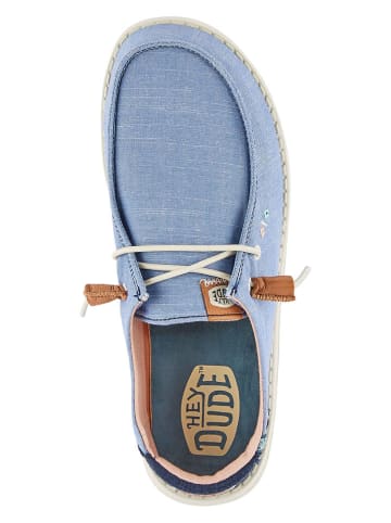 Hey Dude Slipper "Wendy Chambray Boho" in Hellblau