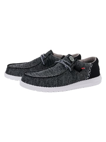 Hey Dude Slipper "Wally Funk Open" in Schwarz/ Weiß