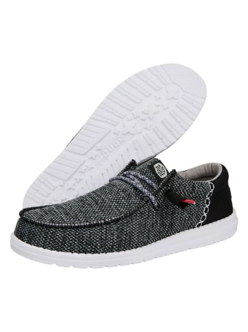 Hey Dude Slipper "Wally Funk Open" in Schwarz/ Weiß