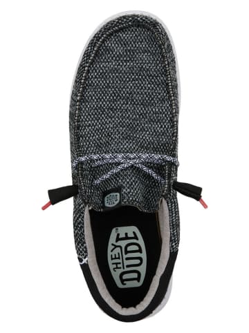Hey Dude Slipper "Wally Funk Open" in Schwarz/ Weiß