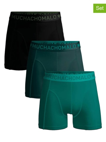 Muchachomalo 3er-Set: Boxershorts in Schwarz/ Grün