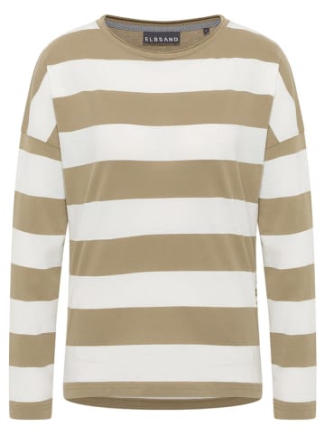 ELBSAND Longsleeve "Milia" beige/wit
