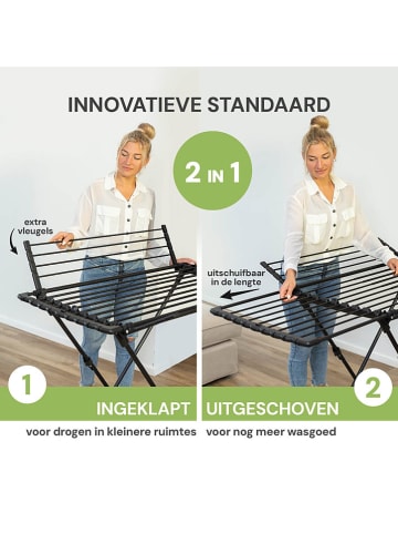 Vitapur Wasdroogrek "Vitapur'' zwart - (B)108 x (H)92 x (D)56 cm
