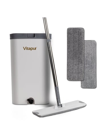 Vitapur 4tlg. Bodenwischer-Set in Grau