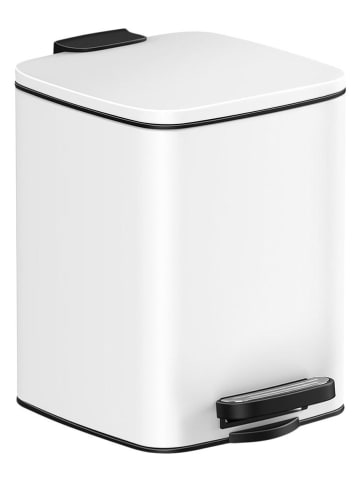 Vitapur Mülleimer ''SquareSingle'' in Weiß - 6 l