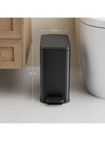Vitapur Mülleimer ''SquareSingle'' in Schwarz - 10 l