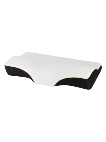 Vitapur Kopfkissen ''Anti Snurk'' in Weiß/ Schwarz - (B)57 x (H)10,5 x (T)34 cm