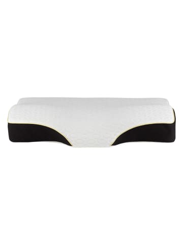 Vitapur Kopfkissen ''Anti Snurk'' in Weiß/ Schwarz - (B)57 x (H)10,5 x (T)34 cm