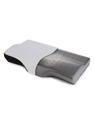 Vitapur Kopfkissen ''Anti Snurk'' in Weiß/ Schwarz - (B)57 x (H)10,5 x (T)34 cm