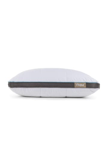 Vitapur Kopfkissen ''Premium'' in Weiß/ Grau -  (B)70 x (H)21 x (T)50 cm