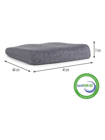 Vitapur Sitzkissen ''Vitaspine'' in Grau - (B)41 x (H)7 x (T)40 cm