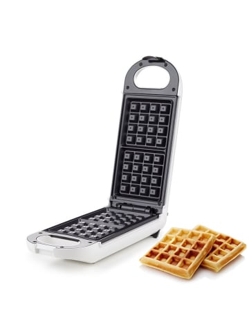 ROSMARINO Waffeleisen ''Infinity'' in Weiß - (B)13 x (H)10 x (T)32 cm