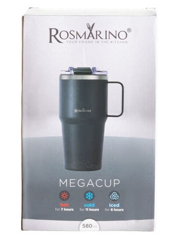 ROSMARINO Kubek termiczny "MegaCup" w kolorze granatowym - 600 ml