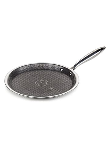 ROSMARINO Pfannkuchenpfanne ''Hexapro'' in Silber - Ø 28 cm