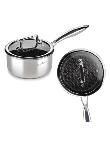 ROSMARINO 2tlg. Set: Stielkasserolle ''Hexapro'' in Silber - 1,2 l