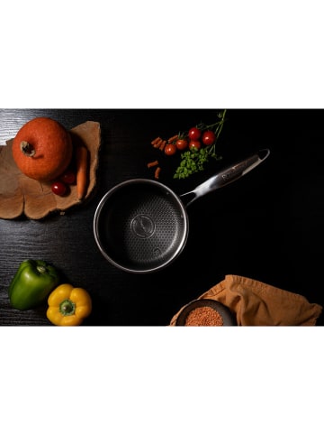 ROSMARINO 2tlg. Set: Stielkasserolle ''Hexapro'' in Silber - 1,2 l