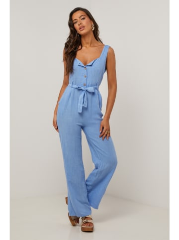Le Monde du Lin Leinen-Jumpsuit in Hellblau