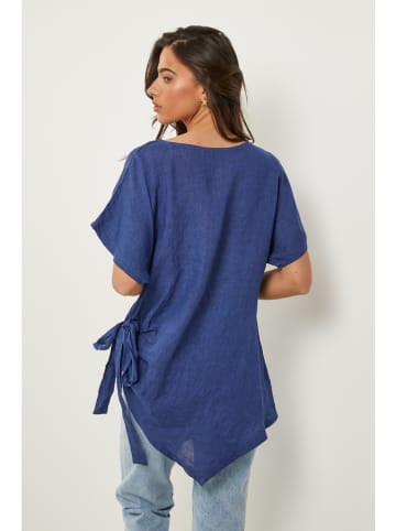 Le Monde du Lin Linnen tuniek blauw