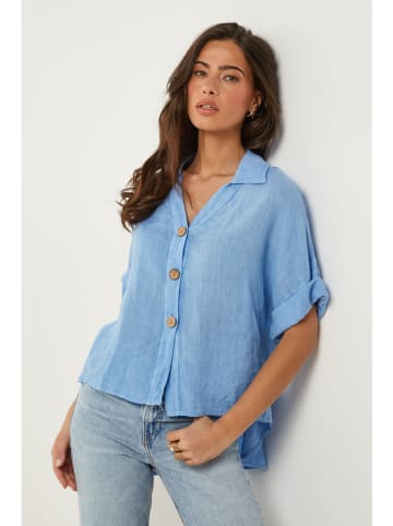 Le Monde du Lin Leinen-Bluse in Hellblau