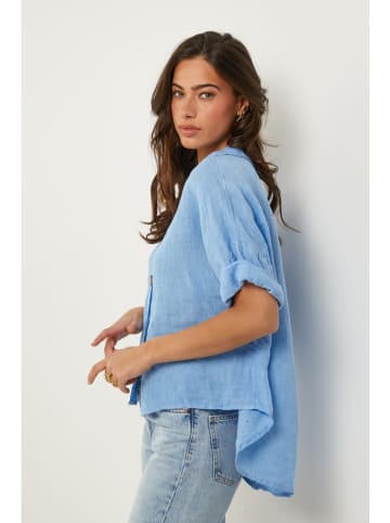 Le Monde du Lin Leinen-Bluse in Hellblau
