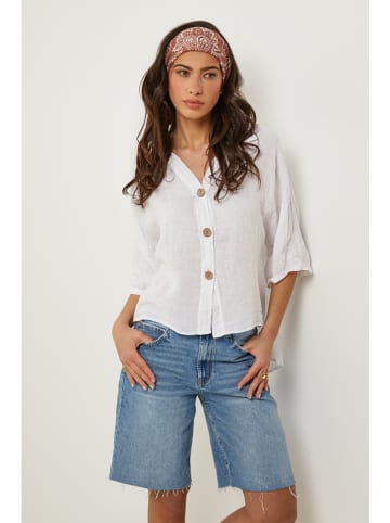 Le Monde du Lin Linnen blouse wit