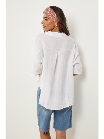 Le Monde du Lin Linnen blouse wit