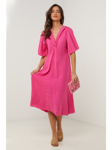 Le Monde du Lin Leinen-Kleid in Pink