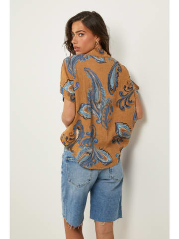 Le Monde du Lin Leinen-Bluse in Hellbraun