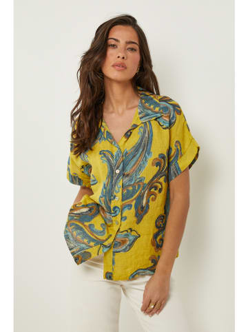 Le Monde du Lin Linnen blouse geel
