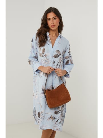 Le Monde du Lin Leinen-Kleid in Hellblau