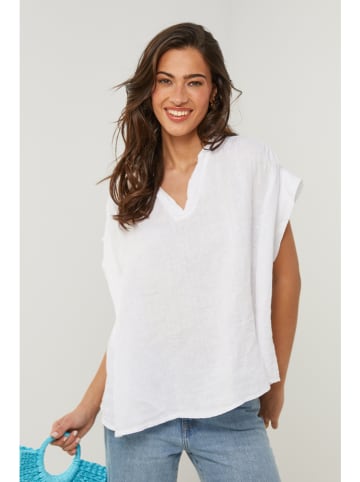 Le Monde du Lin Leinen-Shirt in Weiß