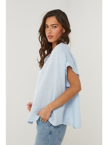 Le Monde du Lin Leinen-Shirt in Hellblau
