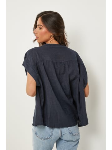 Le Monde du Lin Leinen-Shirt in Dunkelblau