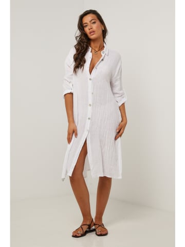 Le Monde du Lin Leinen-Kleid in Weiß