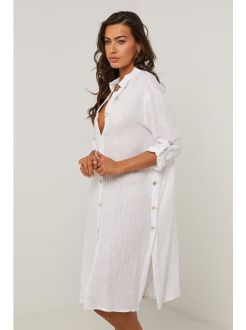 Le Monde du Lin Leinen-Kleid in Weiß