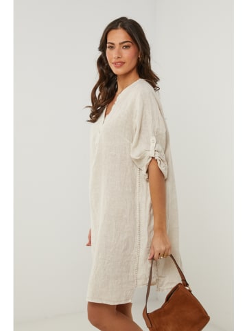Le Monde du Lin Leinen-Kleid in Beige