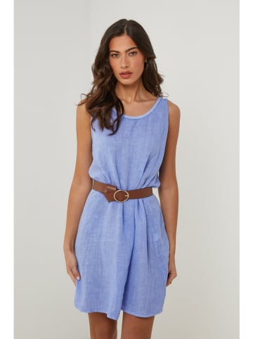 Le Monde du Lin Leinen-Kleid in Kobaltblau