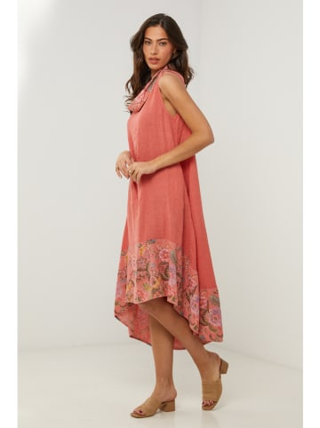 Le Monde du Lin Leinen-Kleid in Rot