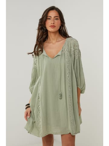 Le Monde du Lin Kleid in Salbei