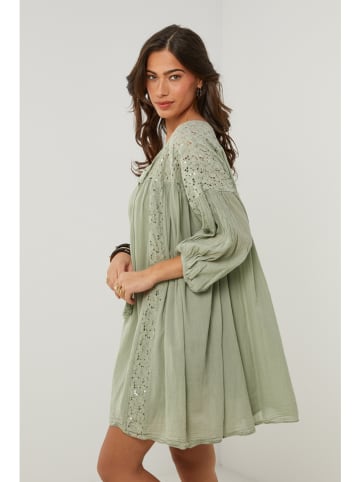 Le Monde du Lin Kleid in Salbei