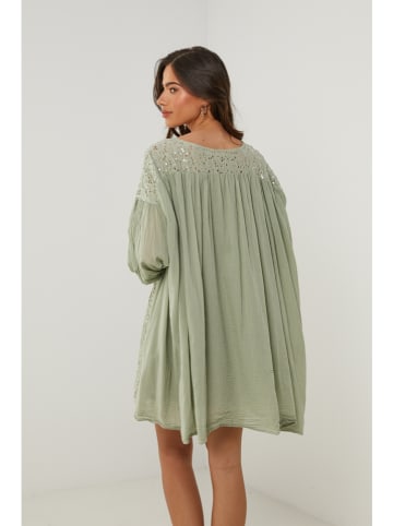 Le Monde du Lin Kleid in Salbei