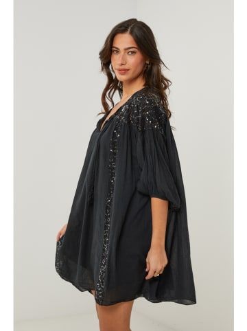 Le Monde du Lin Kleid in Schwarz