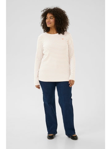 Kaffe Longsleeve in Weiß/ Rosa