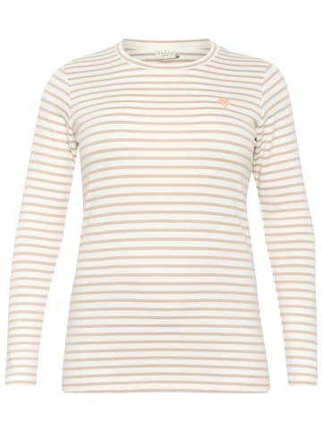 Kaffe Longsleeve wit/lichtroze