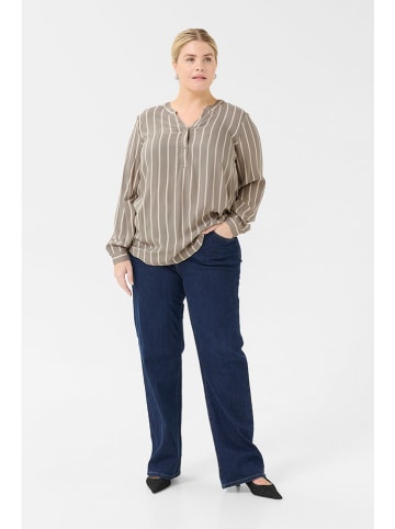 Kaffe Bluse in Grau/ Creme