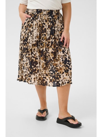 Kaffe Rock in Beige/ Dunkelbraun