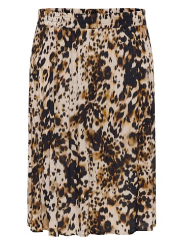 Kaffe Rock in Beige/ Dunkelbraun
