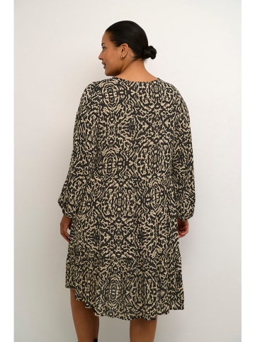 Kaffe Kleid in Beige/ Schwarz
