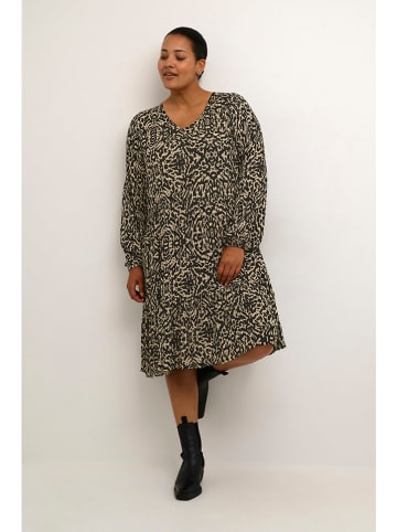 Kaffe Kleid in Beige/ Schwarz